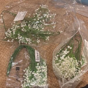 Artificial Baby's Breath Floral Stem Bundle - White/Green